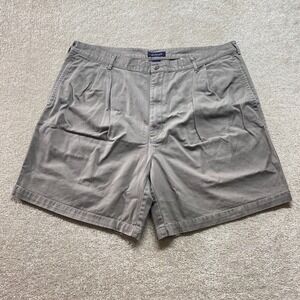 Gant Chino Shorts Mens 42‎ Tan Pleated Cotton Flat Front Casual Summer